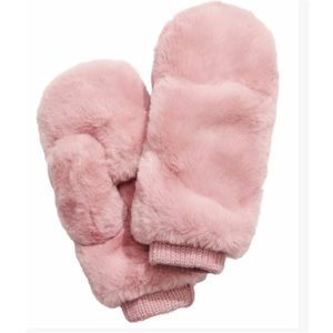 INC Ladies Faux Fur Blush Mittens